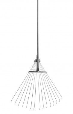 Грабли веерные 15 зуб. проволочные раздвиж. "Колхозница" с металической ручкой