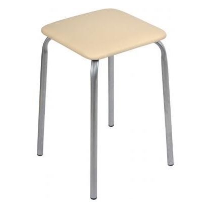 Табурет "Эконом" ТЭ3/СК на 4-х опор.(квадр.сидение. ДСП) слон.кость. Ника