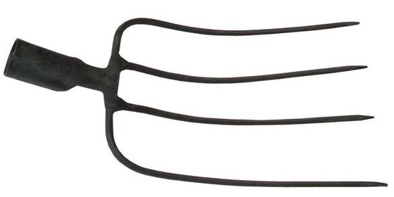 Вилы навозные 4-рогие кованные с черенком*