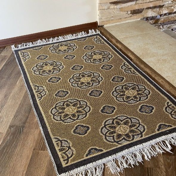 Коврик из хлопка 80*150 беж./сер. 1274 Kilim Usak