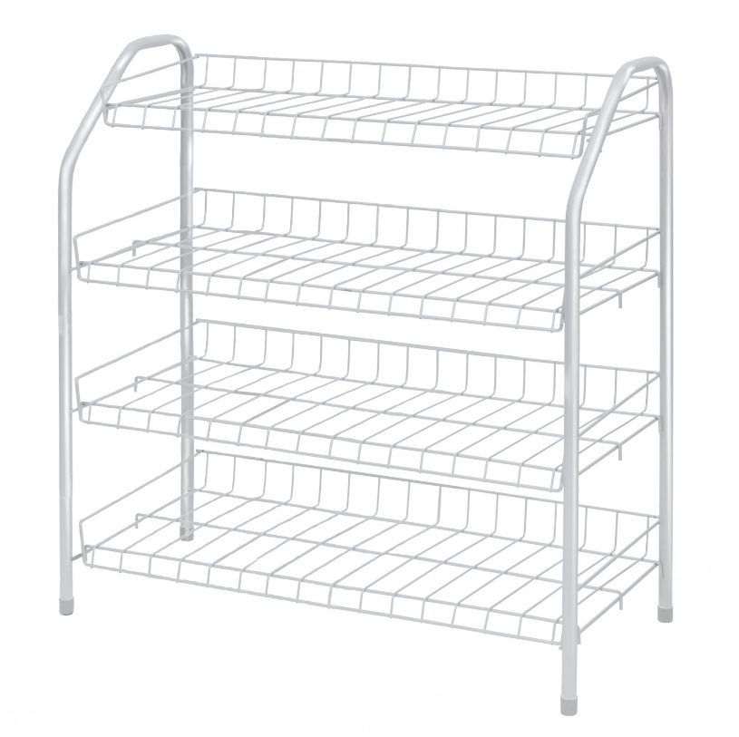 Этажерка 1 для обуви разборн. ЭТ1/МБ (700х660х300) 4 полки. матовый белый Ника