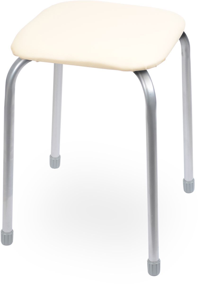 Табурет "Классика3" ТК03/СК на 4-х опорах (квадр.сидение) слоновая кость Ника