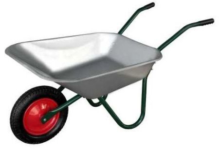 Тачка садовая 1-колесная 65л,80 кг