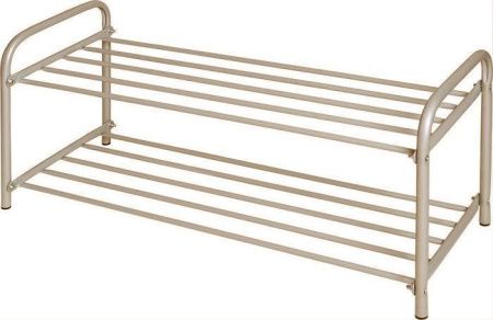 Этажерка "Комфорт2" низкая (360х330х800) 2-х ярусн.разборн. ЭТК2/БЖ бежевый металлик Ника