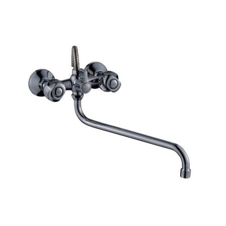 Смеситель для ванны двухручковый хром Potato P 2470