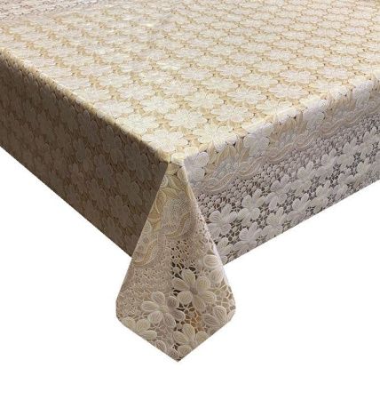 Клеенка ажурная "Лейс" 118С (беж/кор.) (1,32х22м)