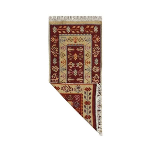 Коврик из хлопка 80*150 вишн./крем. 1974 Kilim Usak