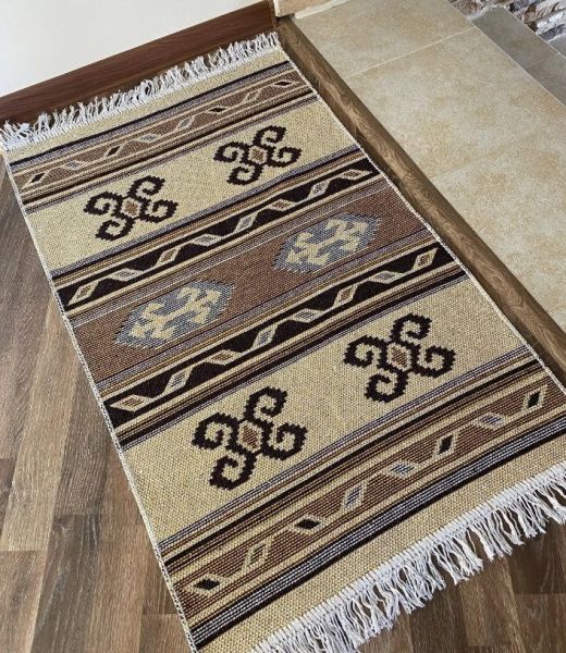 Коврик из хлопка 60*120 кор./беж. UK1771 Kilim Usak