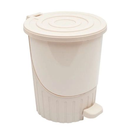 Ведро для мусора 14л молочное с педалью
