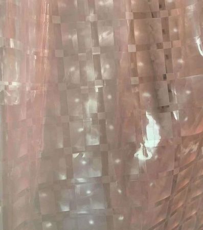 Штора для ванной прозрачная 3D геометрия 61022 ромбики 180*180