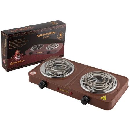 Электроплитка  Матрена МА-062 (2конф. 2,0кВт, спираль нерж.чаша) коричн.