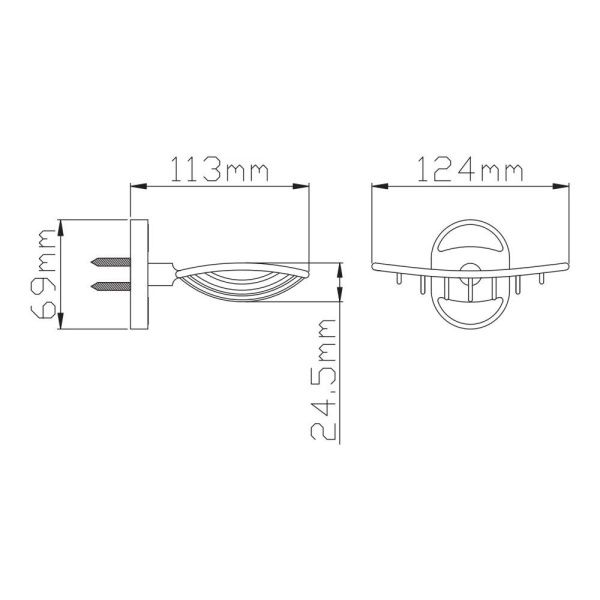 Настенная мыльница решетка (овальная)  P2902-1 (29 серия)