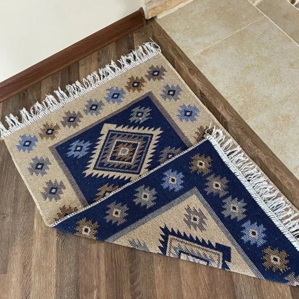 Коврик из хлопка 60*90 син. UK01 Kilim Usak