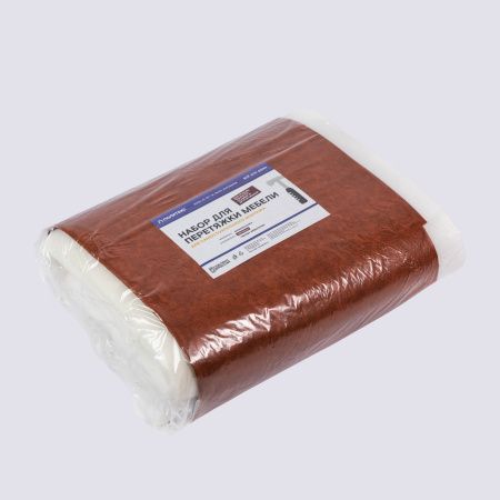 Набор для перетяжки мебели 150*100см (кожа, поролон 22кг/м3, 20мм, гвозди) св.кор. (рыжий)