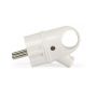 SmartBuy вилка 16А 250В (АБС-пластик, угловая с ушком, белая, земля) SBE-16-P03-w