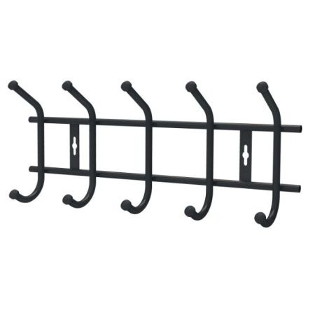 Вешалка настенная ВНТ5М/Ч 5-крючков (485 х 215 мм.) матовый черн. Ника (упак.5 )