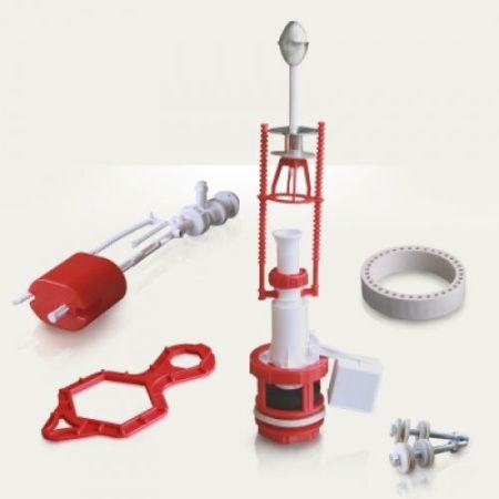 Арматура универсал. АС-6.1М метал(д/смывного бочка) штоковая с универ.клапаном.нижн.подв.нижн.подв. (Тула)