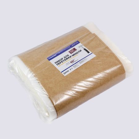 Набор для перетяжки мебели 150*100см (кожа, поролон 16кг/м3, 20мм, гвозди) бежевый