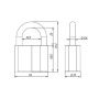 Замок навесной PD-4060 (PD-40-60) 3 fin key /коробка