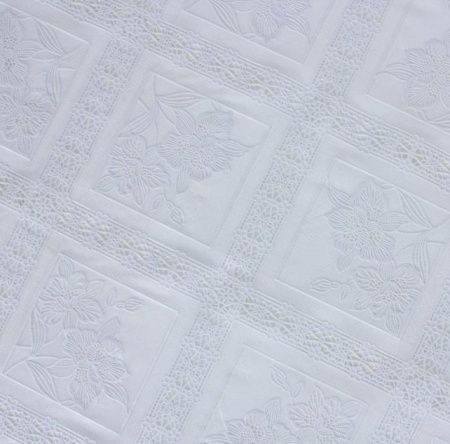 Клеенка ажурная "Lace Print" LSZG003B, бел. с жемчугом (1,37х20м)