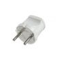 SmartBuy вилка 10А 250В (АБС-пластик, прямая, белая) SBE-10-P04-w