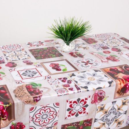 Клеенка на нетк.основе "Mirror" GX-277A Спелая черешня (1,40х20м)