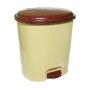 Ведро для мусора 12л бежевое с педалью