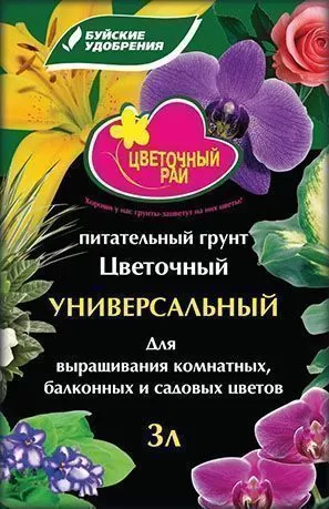 "Цветочный рай" универсальный 3л.(6 пакетов)