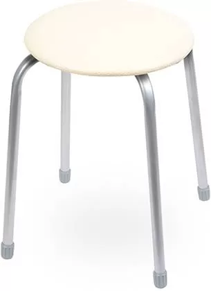 Табурет "Классика2" ТК02/СК на 4-х опорах (кругл.сидение) слон.кость Ника