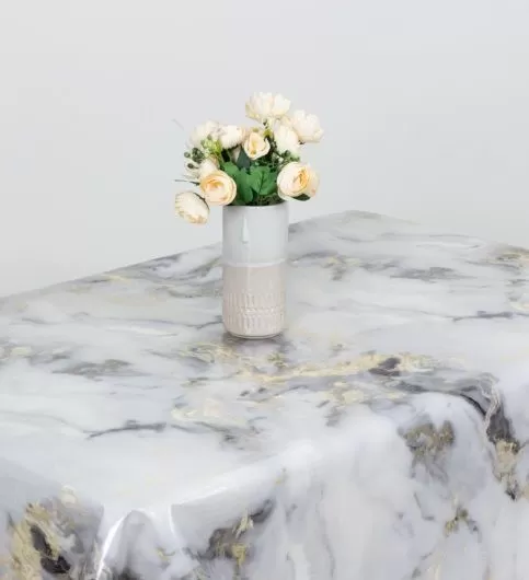 Клеенка на нетк.основе "Mirror" M 81313A Белый Мрамор (1,40х20м)
