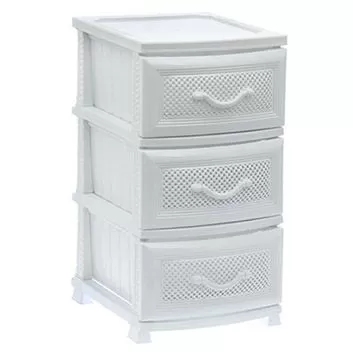 Комод 3-х секц. без декора "Дельфин" белый