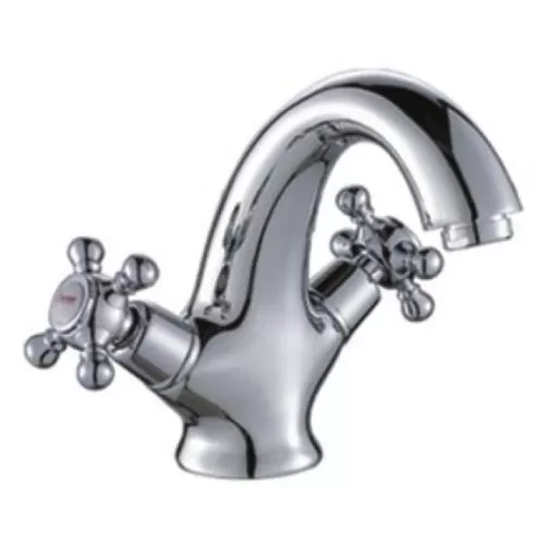 Смеситель для раковины двухручковый белый Potato P 10322-7